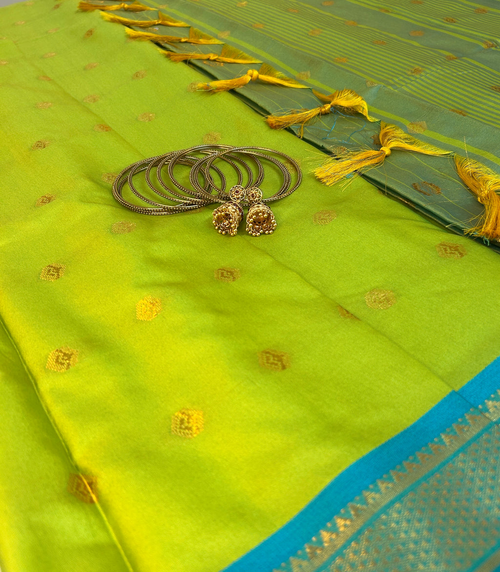 SOFT SILK WITH CONTRAST BORDER