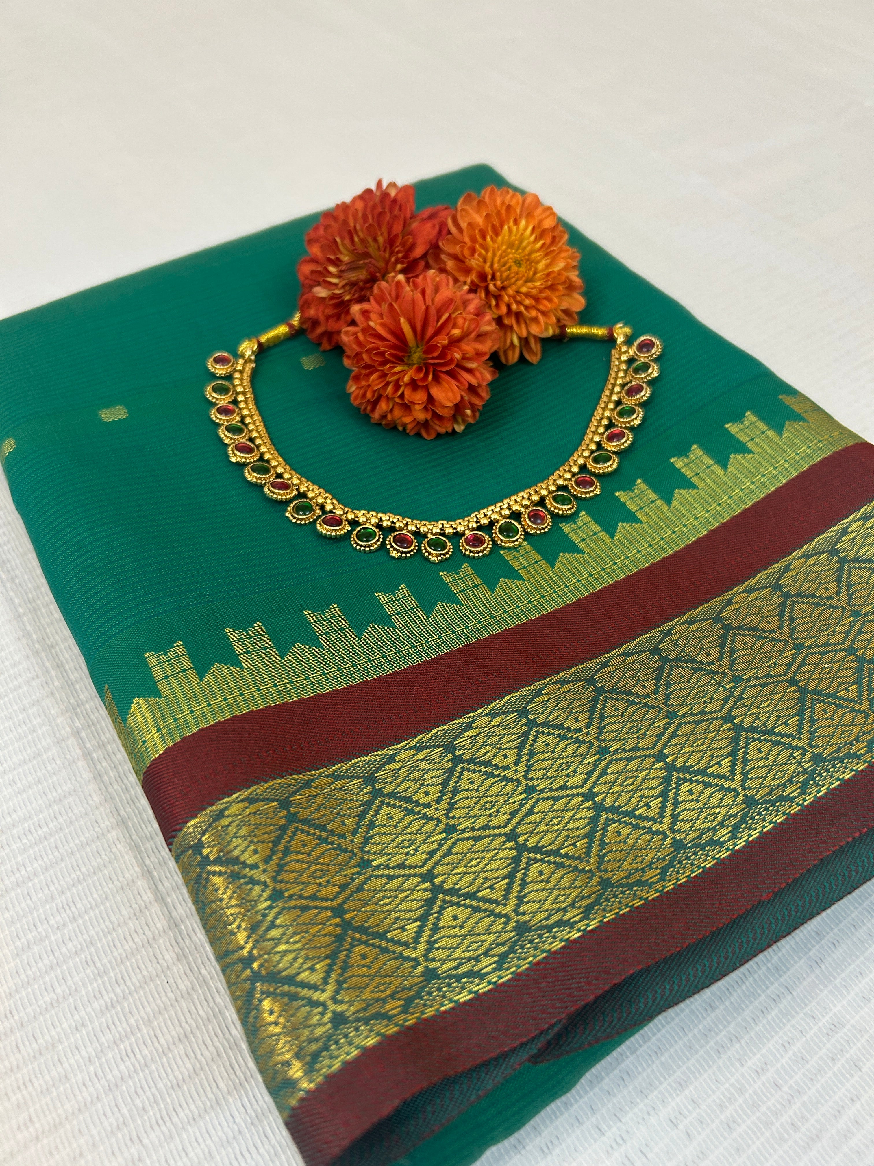 CUT-PATTA SILK SAREE