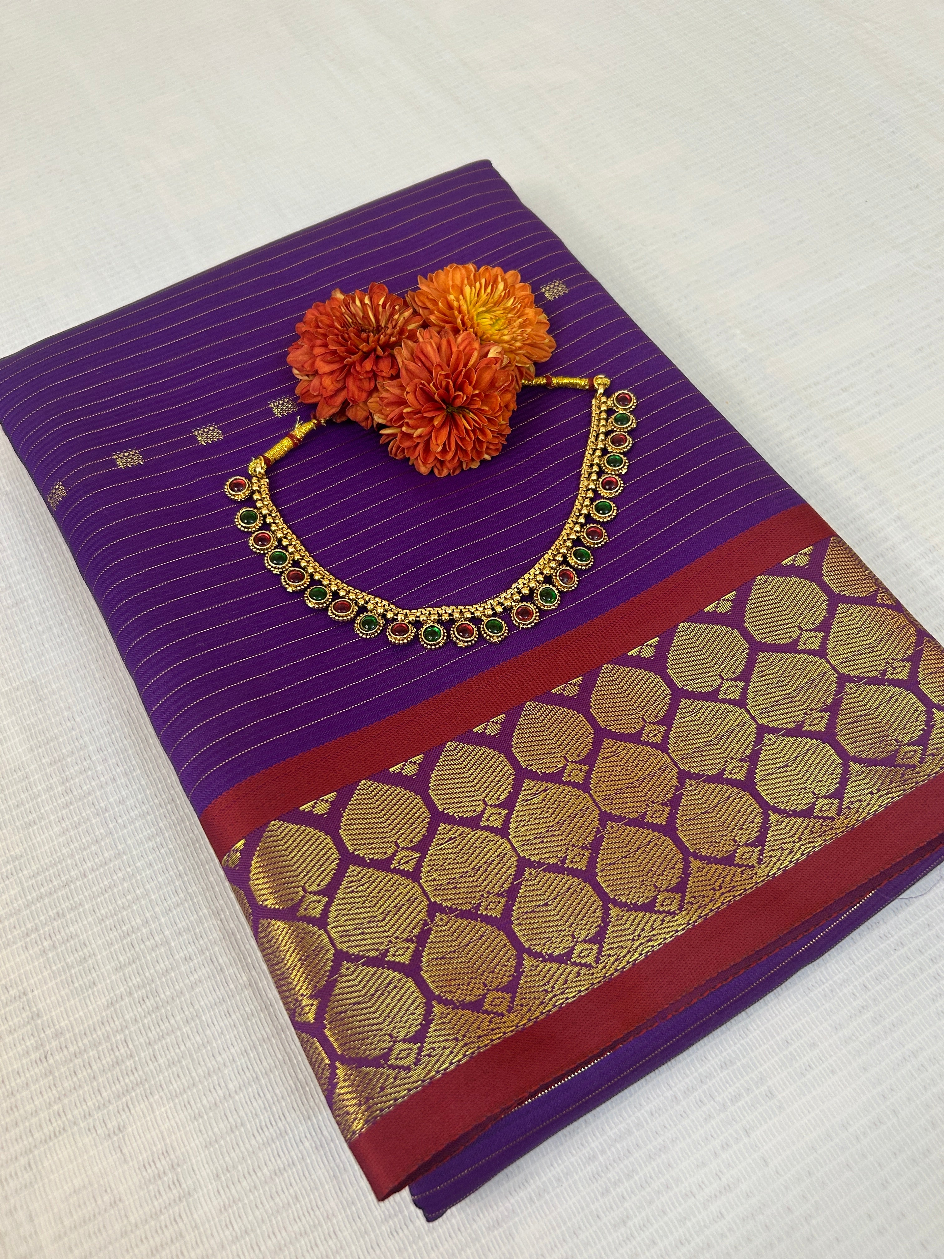 CUT-PATTA SILK SAREE