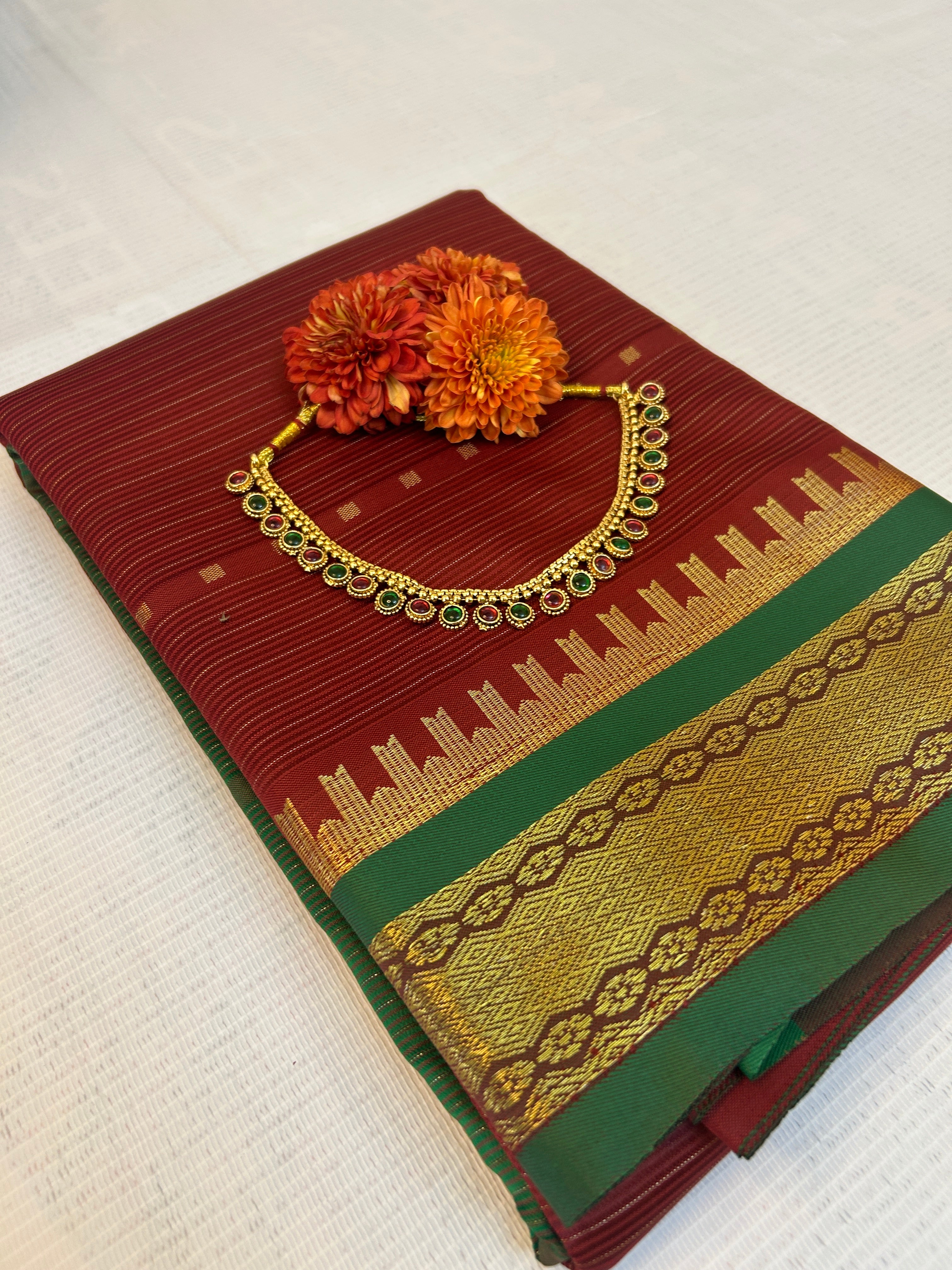 CUT-PATTA SILK SAREE